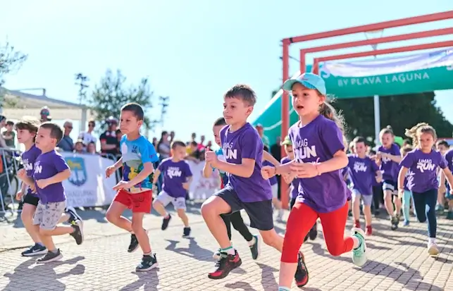 Runners at Umag Run on the Istrian coast